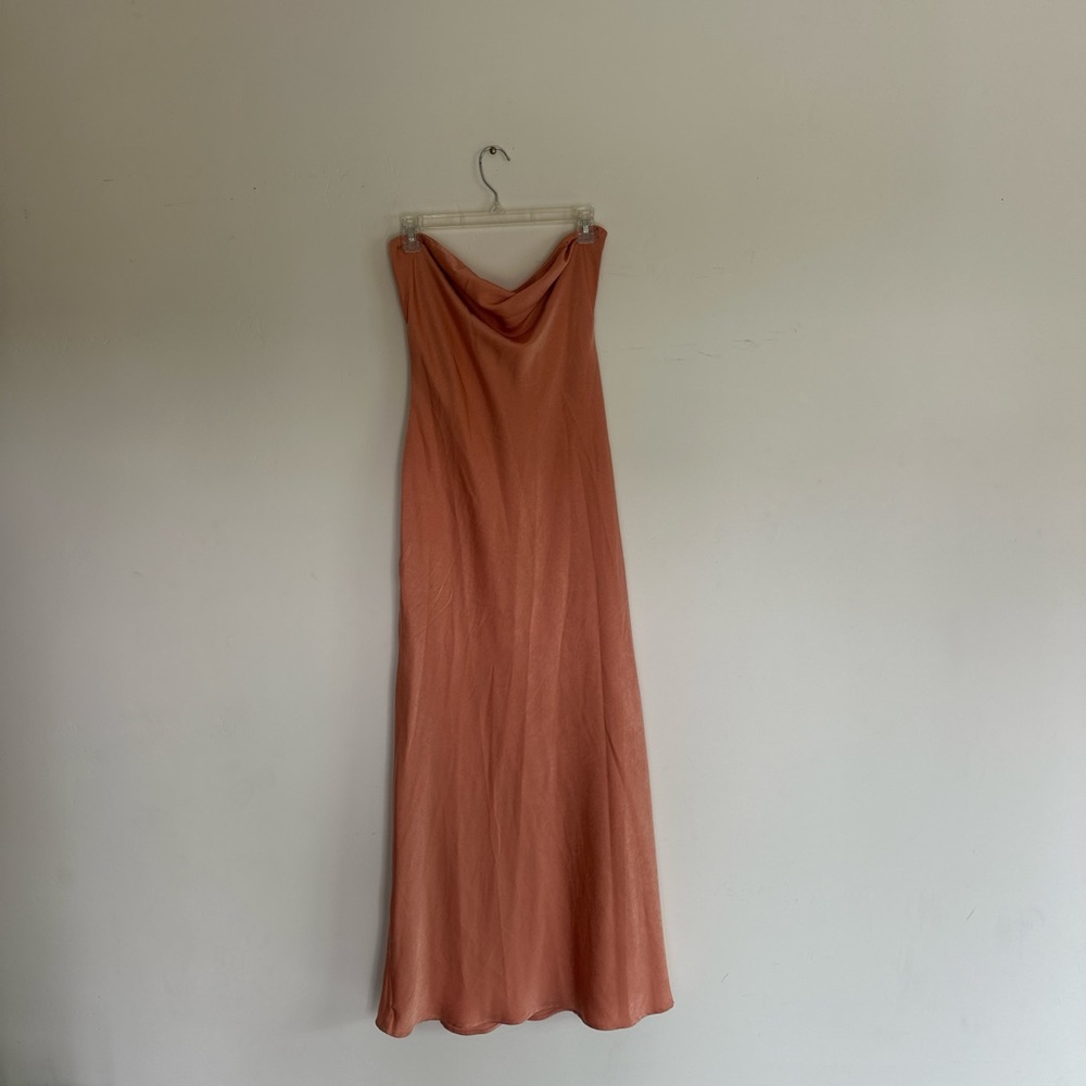 Red Sleeveless Cowl Neck Maxi Gown